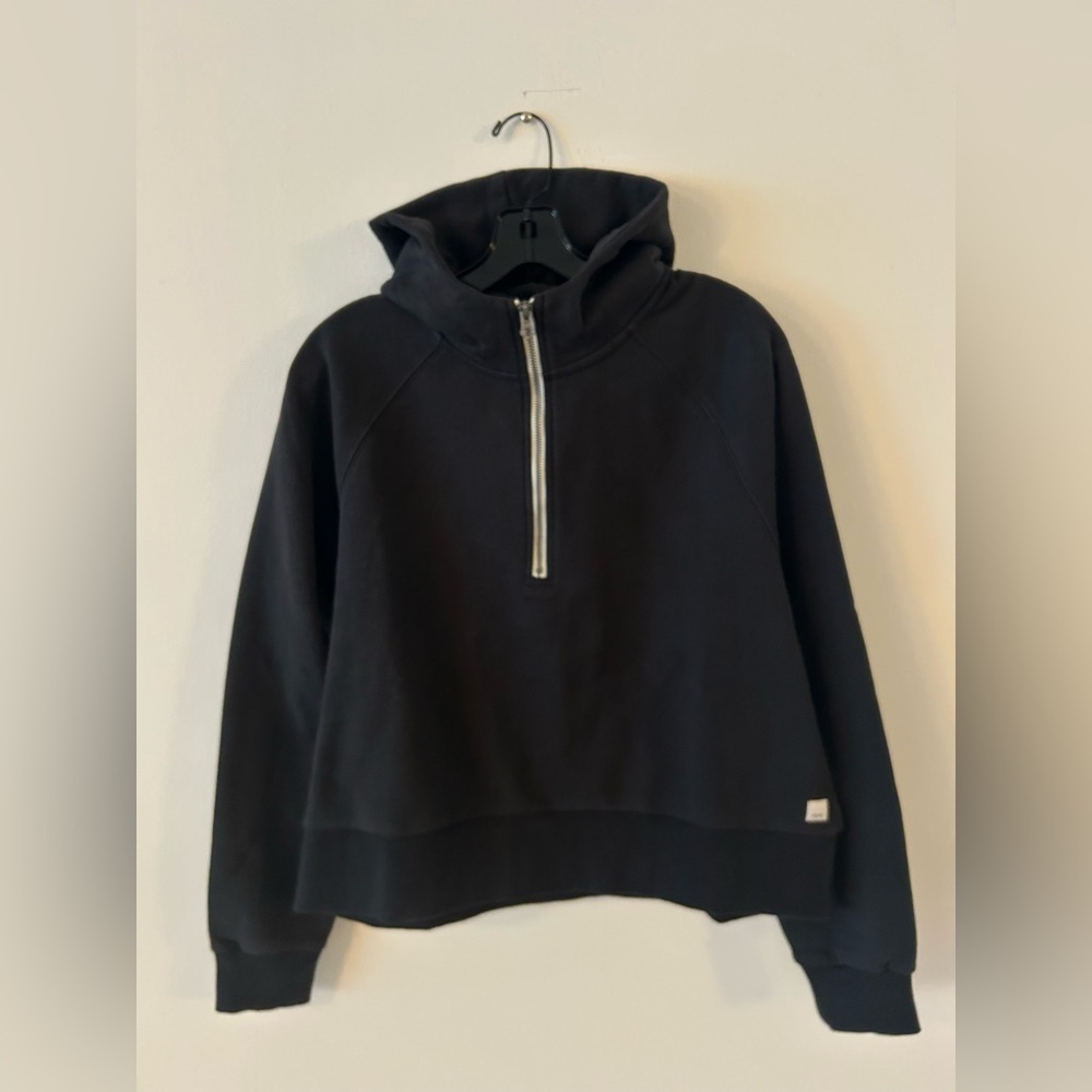 New VUORI restore Half Zip Hoodie Sweatshirt Washed Black Women's Large - Picture 3 of 7